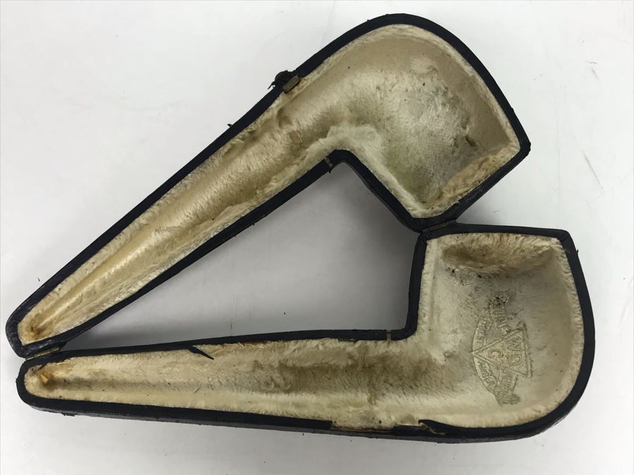 Real Briar Honey Cured Smoking Pipe And Pipe Parts Including 12K Gold Plate Piece With Pipe Case [Photo 13]