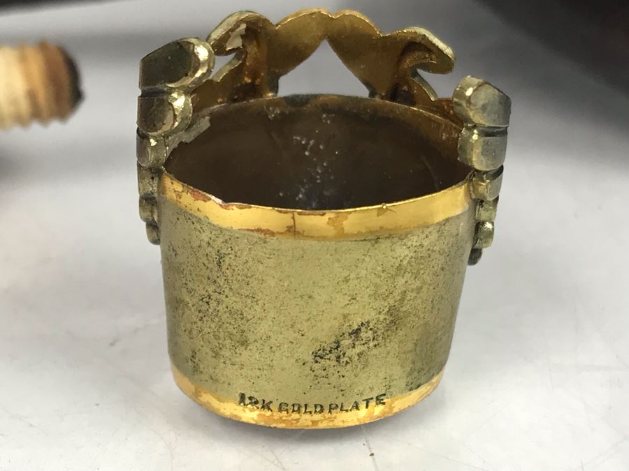 Real Briar Honey Cured Smoking Pipe And Pipe Parts Including 12K Gold Plate Piece With Pipe Case [Photo 6]