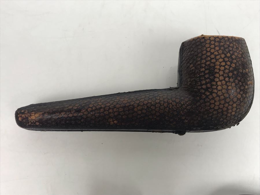 Real Briar Honey Cured Smoking Pipe And Pipe Parts Including 12K Gold Plate Piece With Pipe Case [Photo 12]