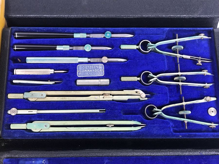 Dietzgen Drawing Instruments Drafting Tools Commander 1157C Set In Box [Photo 5]