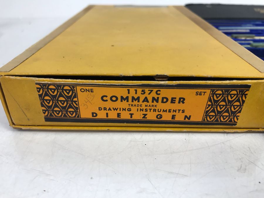 Dietzgen Drawing Instruments Drafting Tools Commander 1157C Set In Box [Photo 2]