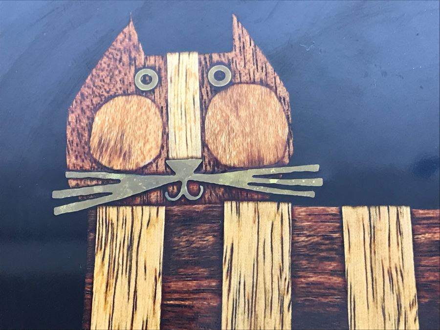 Couroc Of Montery CA Inlaid Cat Tray [Photo 3]