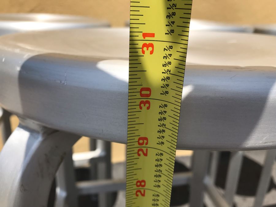 (7) Metal Barstools Chairs 30.5'H X 18'W [Photo 6]