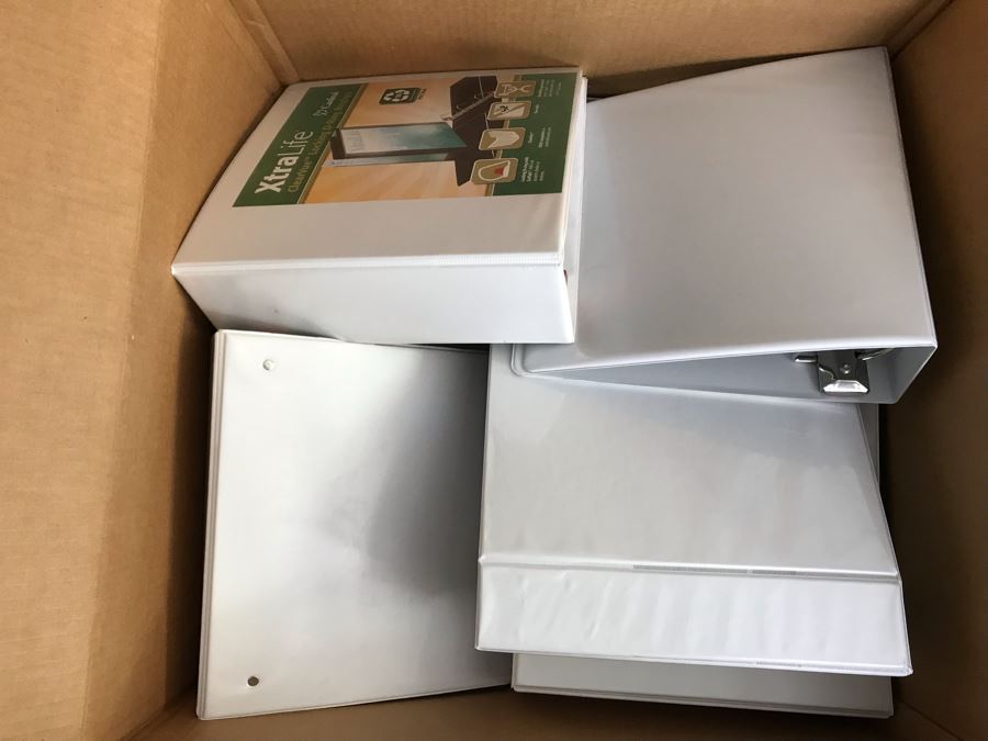 (4) Large Boxes Fille With New Cardinal Large White D-Ring Binders [Photo 9]
