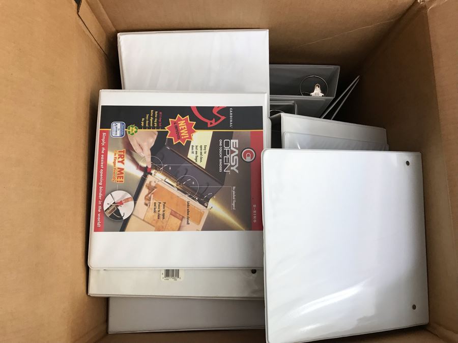 (4) Large Boxes Fille With New Cardinal Large White D-Ring Binders [Photo 7]