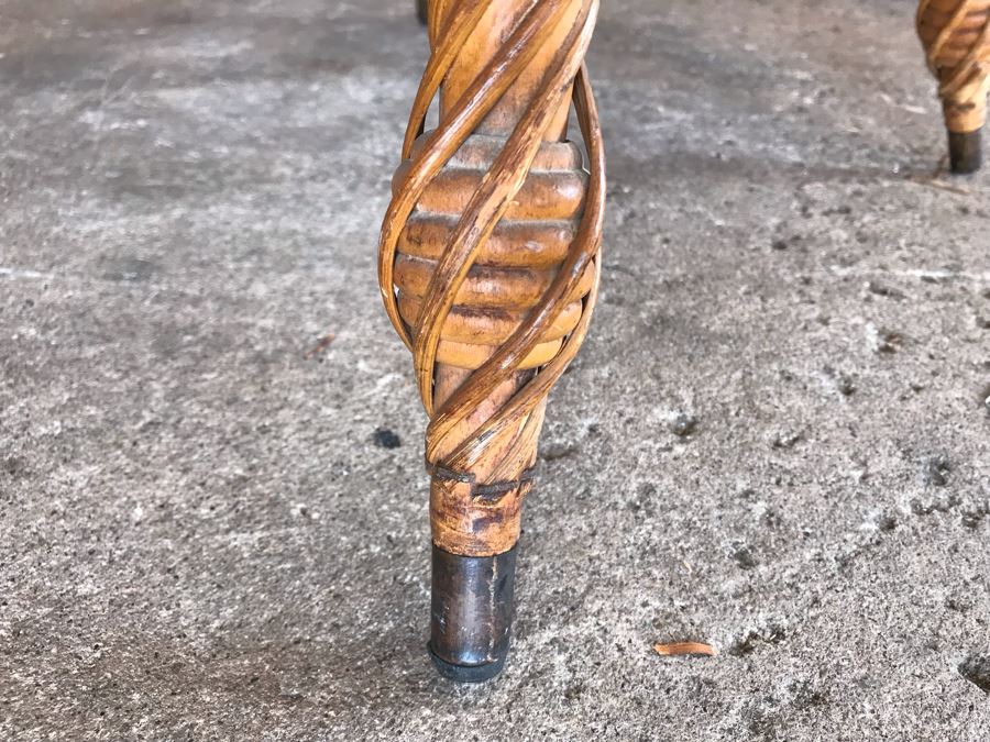 Antique 1871 Early Heywood Bros. & Co. (Now Heywood Wakefield) Ornate Wicker High Back Chair - Cane Seat Needs Repair [Photo 8]