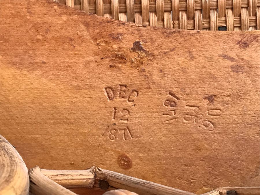 Antique 1871 Early Heywood Bros. & Co. (Now Heywood Wakefield) Ornate Wicker High Back Chair - Cane Seat Needs Repair [Photo 16]