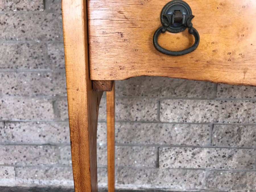 Antique Birdseye Maple Secretary Desk With Chair [Photo 13]