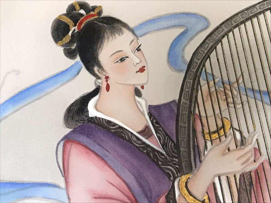 Original Chinese Signed Lucy Wang 3-Dimensional Watercolor On Silk Painting 22' X 24' Retails Over $2,000 [Photo 9]