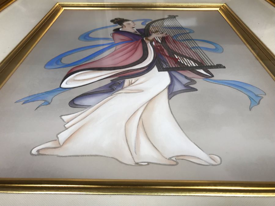 Original Chinese Signed Lucy Wang 3-Dimensional Watercolor On Silk Painting 22' X 24' Retails Over $2,000 [Photo 13]
