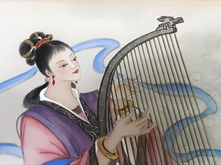 Original Chinese Signed Lucy Wang 3-Dimensional Watercolor On Silk Painting 22' X 24' Retails Over $2,000 [Photo 11]