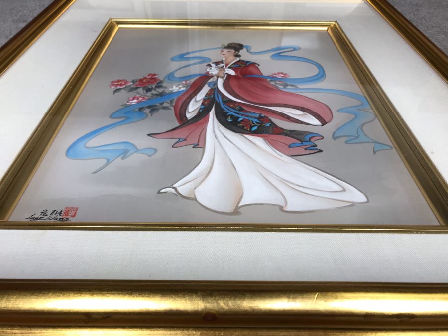 Original Chinese Signed Lucy Wang 3-Dimensional Watercolor On Silk Painting 22' X 24' Retails Over $2,000 [Photo 13]