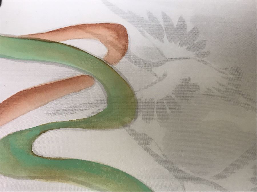 Original Chinese Signed Lucy Wang 3-Dimensional Watercolor On Silk Painting 22' X 24' Retails Over $2,000 [Photo 12]