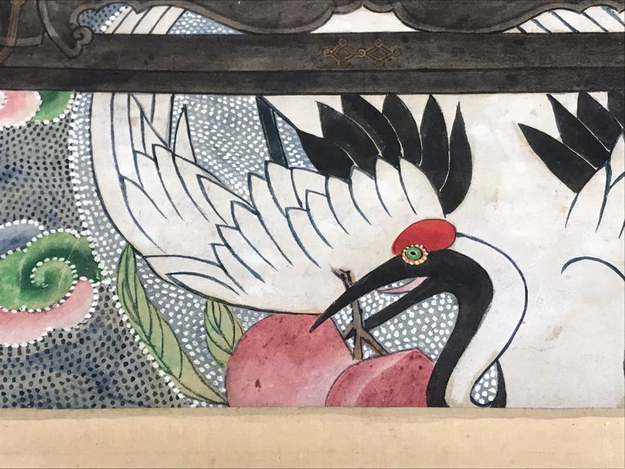 Pair Of Framed Antique Original Chinese Ancestor Scrolls Paintings Ancestral Portraits Man Is 30' X 50' [Photo 17]