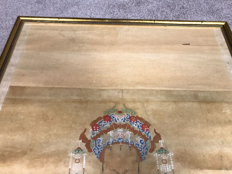 Pair Of Framed Antique Original Chinese Ancestor Scrolls Paintings Ancestral Portraits Man Is 30' X 50' [Photo 43]