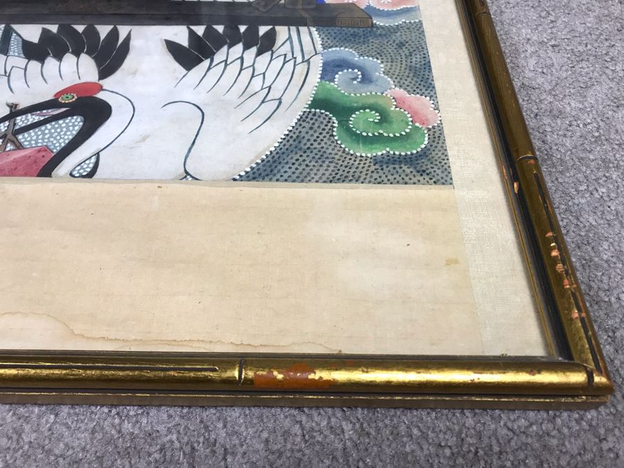 Pair Of Framed Antique Original Chinese Ancestor Scrolls Paintings Ancestral Portraits Man Is 30' X 50' [Photo 20]