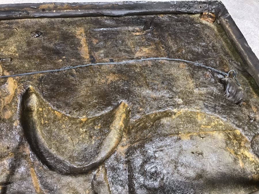 Large Embossed Fiberglass Wall Sculpture With Gilded Horse [Photo 17]