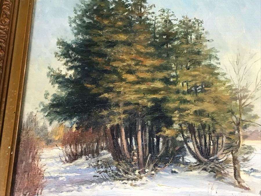 Original Antique Plein Air Oil Painting In Antique Frame By F. M. McCombs 32' X 24' [Photo 7]