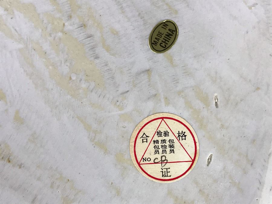 Large Chinese Vase Decorated With Birds And Flowers And Wooden Stand 4'6'H [Photo 17]