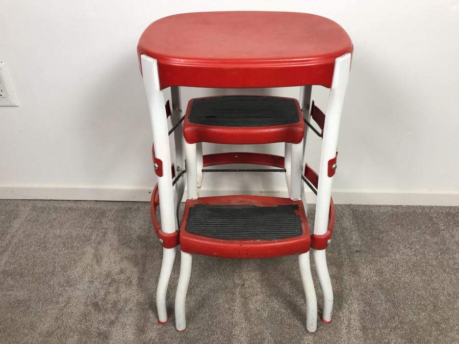 Vintage Mid-Century Metal Folding Step Stool [Photo 7]