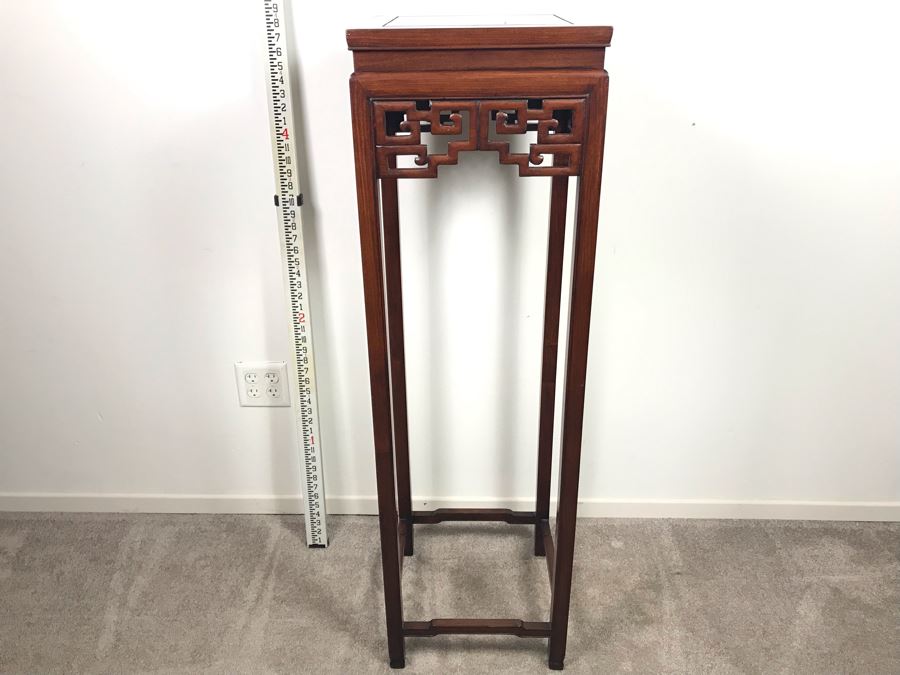 Chinese Rosewood Stand Side Table 48'H [Photo 2]