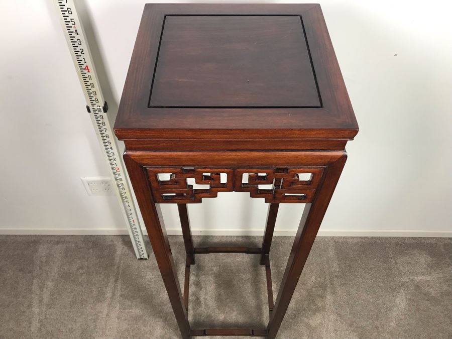 Chinese Rosewood Stand Side Table 48'H [Photo 4]