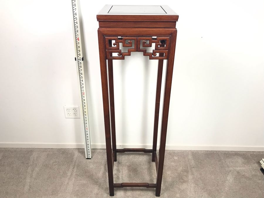 Chinese Rosewood Stand Side Table 48'H [Photo 3]