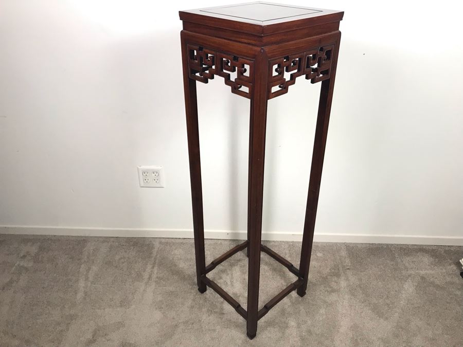 Chinese Rosewood Stand Side Table 48'H [Photo 7]