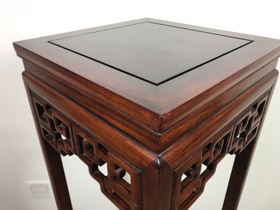 Chinese Rosewood Stand Side Table 48'H [Photo 8]