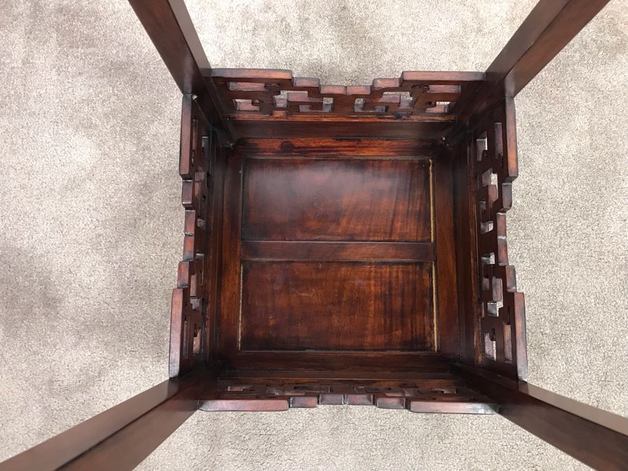 Chinese Rosewood Stand Side Table 48'H [Photo 10]