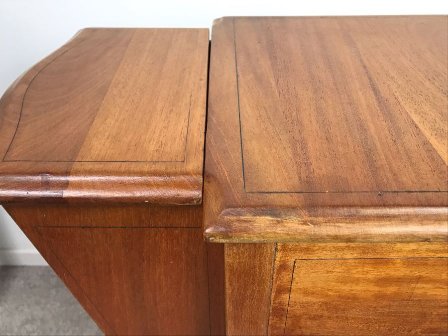 Stunning Antique Hekman Furniture Co Sewing Cabinet Grand Rapids Mi - Note Hinges On Top Side Doors Are Not Attached 30'W X 14'D X 29'H [Photo 16]