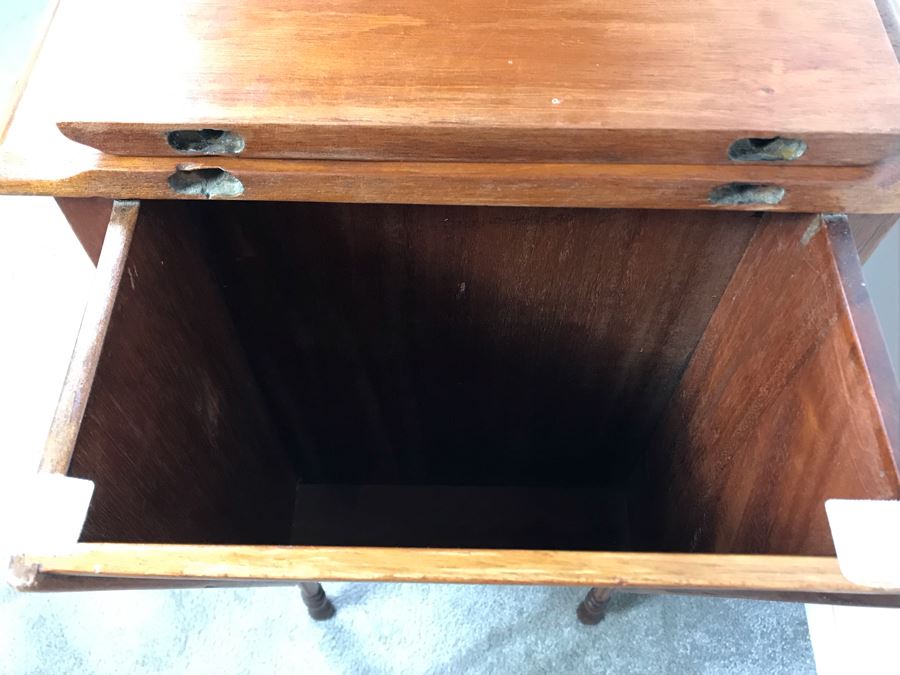 Stunning Antique Hekman Furniture Co Sewing Cabinet Grand Rapids Mi - Note Hinges On Top Side Doors Are Not Attached 30'W X 14'D X 29'H [Photo 20]