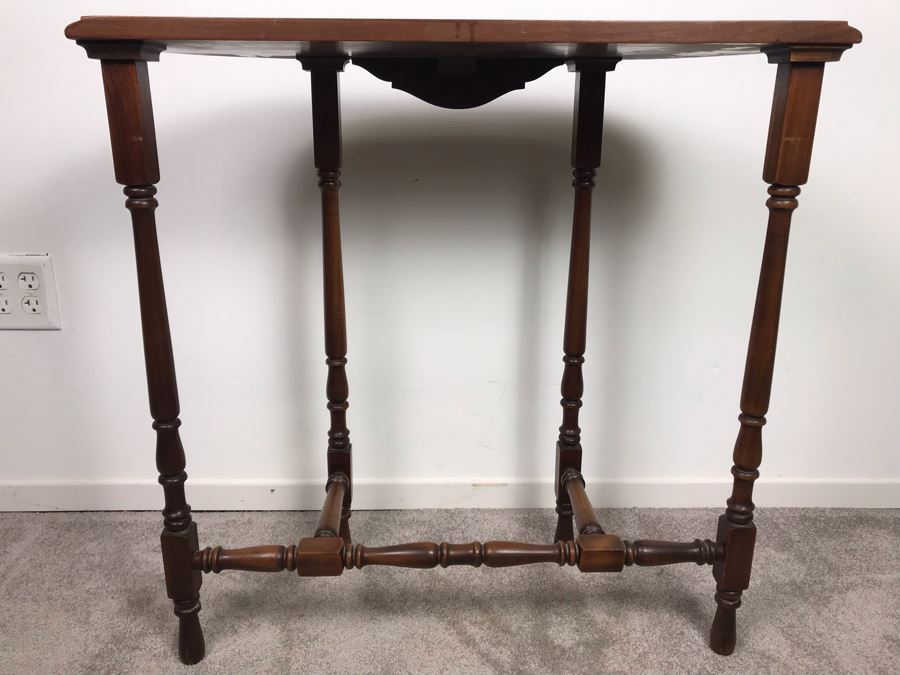 Vintage Demilune Console Hall Table 30'W X 12' D X 30'H [Photo 8]