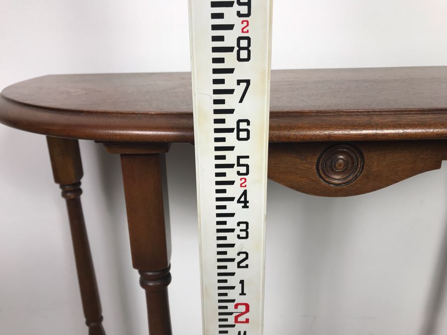 Vintage Demilune Console Hall Table 30'W X 12' D X 30'H [Photo 11]