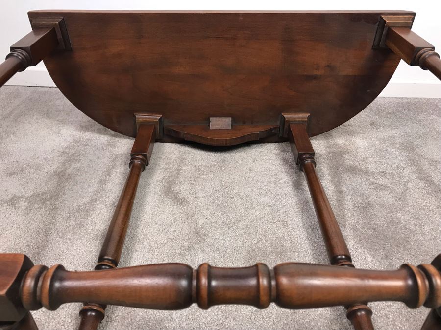 Vintage Demilune Console Hall Table 30'W X 12' D X 30'H [Photo 9]