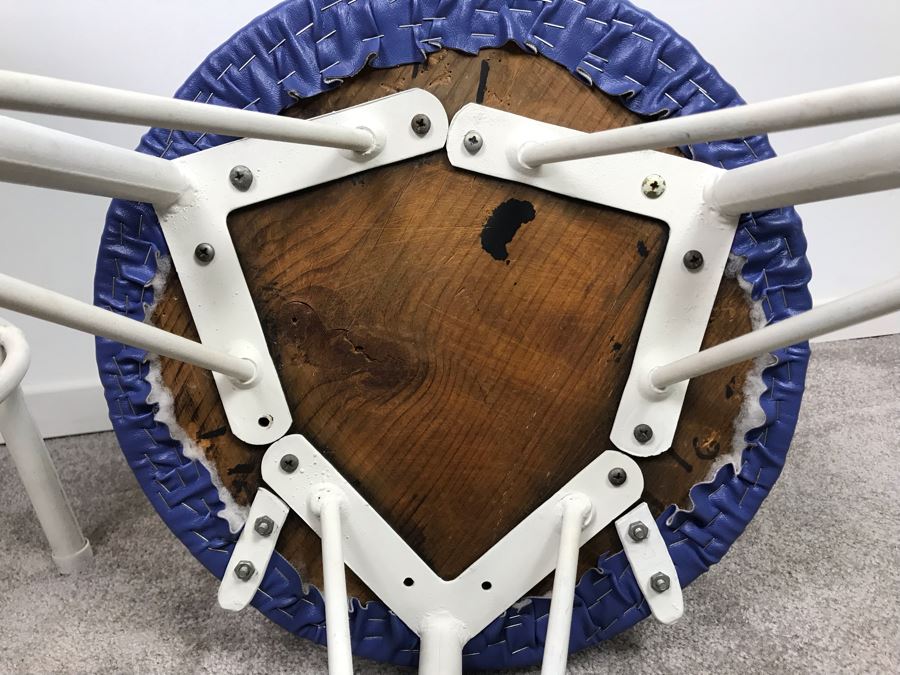 Pair Of Mid-Century Heavy Duty Metal Bar Stools 22' Seat Height [Photo 8]