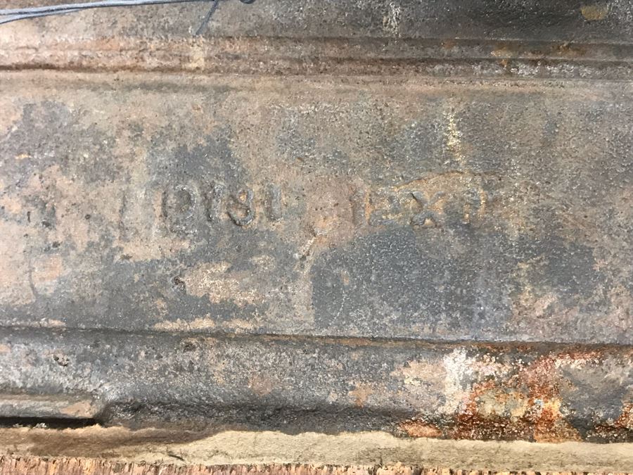 Antique Cast Iron Metal Beveled Glass Mirror With Shelf [Photo 16]