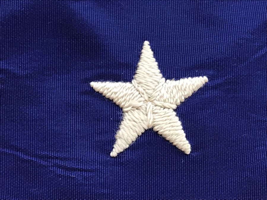 Vintage 48-Star U.S. Nylon Flag With Embroidered Stars 3'W [Photo 2]