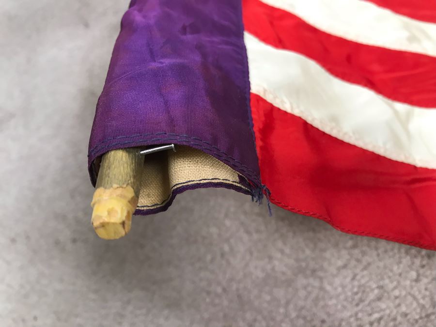 Vintage 48-Star U.S. Nylon Flag With Embroidered Stars 3'W [Photo 6]