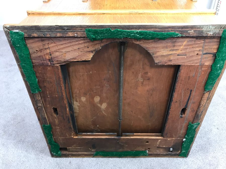 Antique Oak Cashiers Money Tray In Common Use Before Cash Registers 1916 Patent Date By The Cashier Cash Register Company [Photo 28]