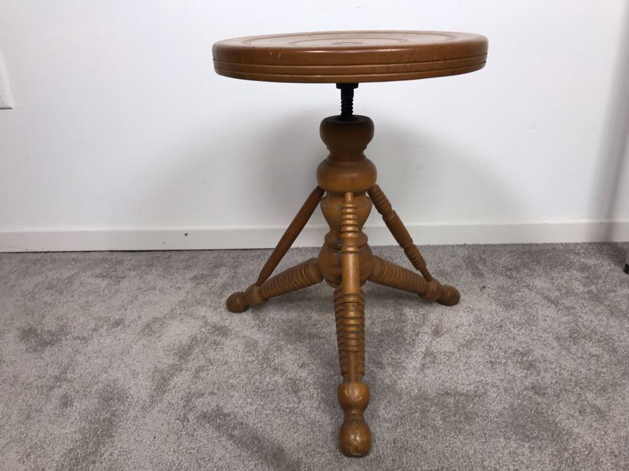 Vintage Lyon & Healy Piano Stool Chicago Ill 14'R [Photo 4]