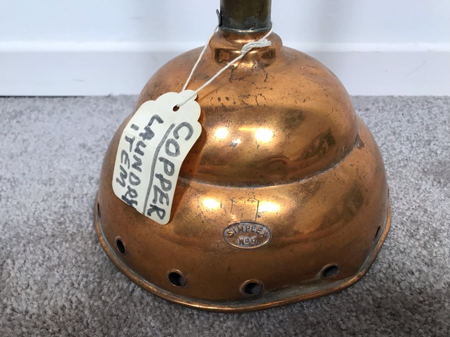Vintage Copper Simplex No. 9 Laundry Plunger [Photo 3]