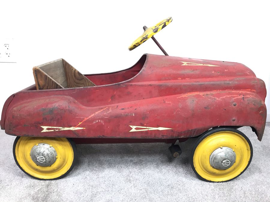 Original Vintage Mid-Century Murray Pressed Steel Pedal Car Working Chain Driven Minimal Rust [Photo 12]