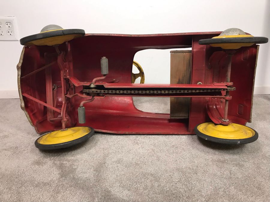 Original Vintage Mid-Century Murray Pressed Steel Pedal Car Working Chain Driven Minimal Rust [Photo 20]