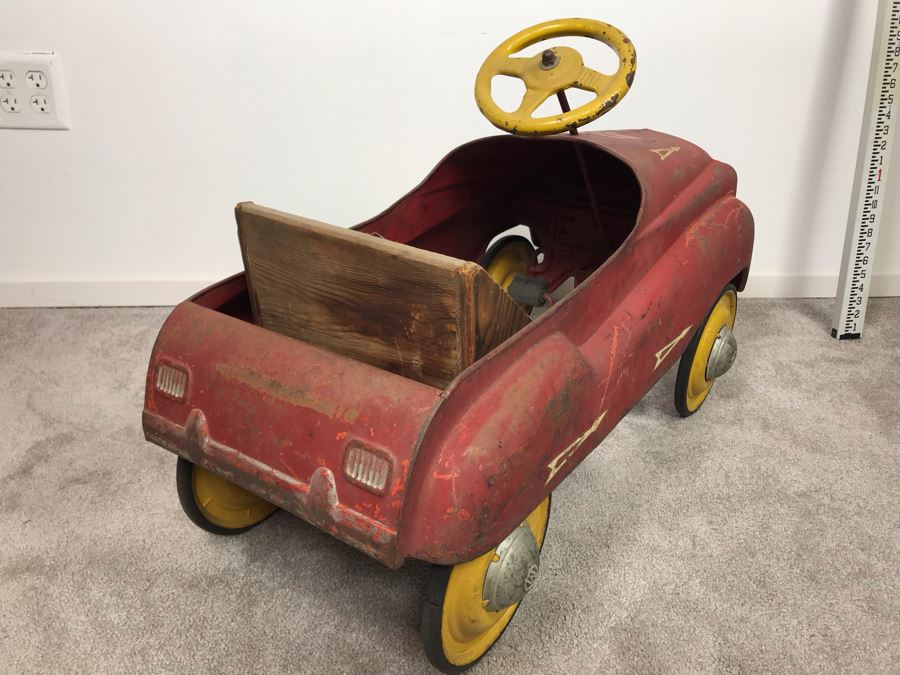 Original Vintage Mid-Century Murray Pressed Steel Pedal Car Working Chain Driven Minimal Rust [Photo 15]