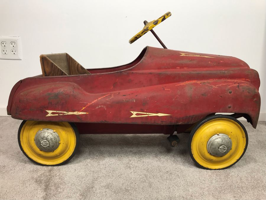 Original Vintage Mid-Century Murray Pressed Steel Pedal Car Working Chain Driven Minimal Rust [Photo 10]
