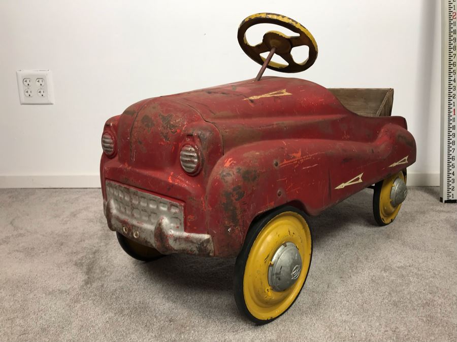 Original Vintage Mid-Century Murray Pressed Steel Pedal Car Working Chain Driven Minimal Rust [Photo 3]