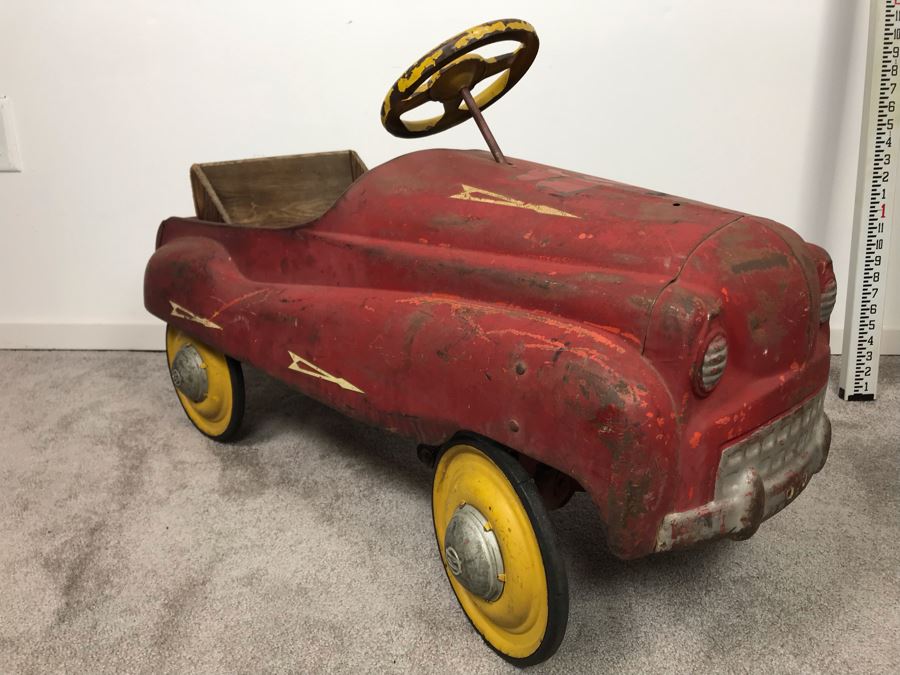 Original Vintage Mid-Century Murray Pressed Steel Pedal Car Working Chain Driven Minimal Rust [Photo 9]