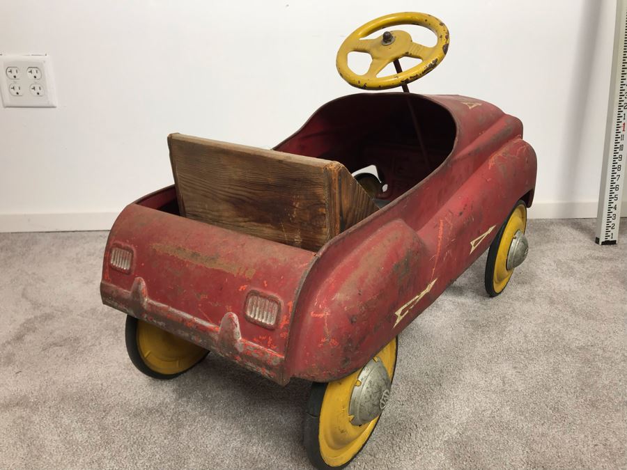 Original Vintage Mid-Century Murray Pressed Steel Pedal Car Working Chain Driven Minimal Rust [Photo 14]