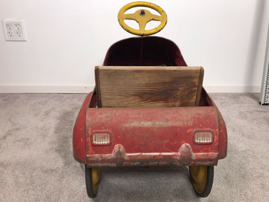 Original Vintage Mid-Century Murray Pressed Steel Pedal Car Working Chain Driven Minimal Rust [Photo 16]